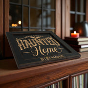 Framed Art - PERSONALIZED - CUSTOM - Home Sweet Haunted Home - Halloween