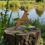 Reindeer Merry Christmas - Cedar Ornament