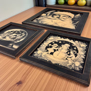 Framed Art - CUSTOM - Santa Christmas SET of 3 Pictures
