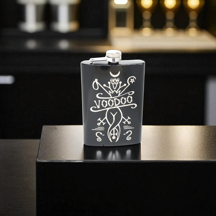 8oz BLACK Voodoo Flask