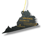 Ornament - CUSTOM - Virginia State with Cities