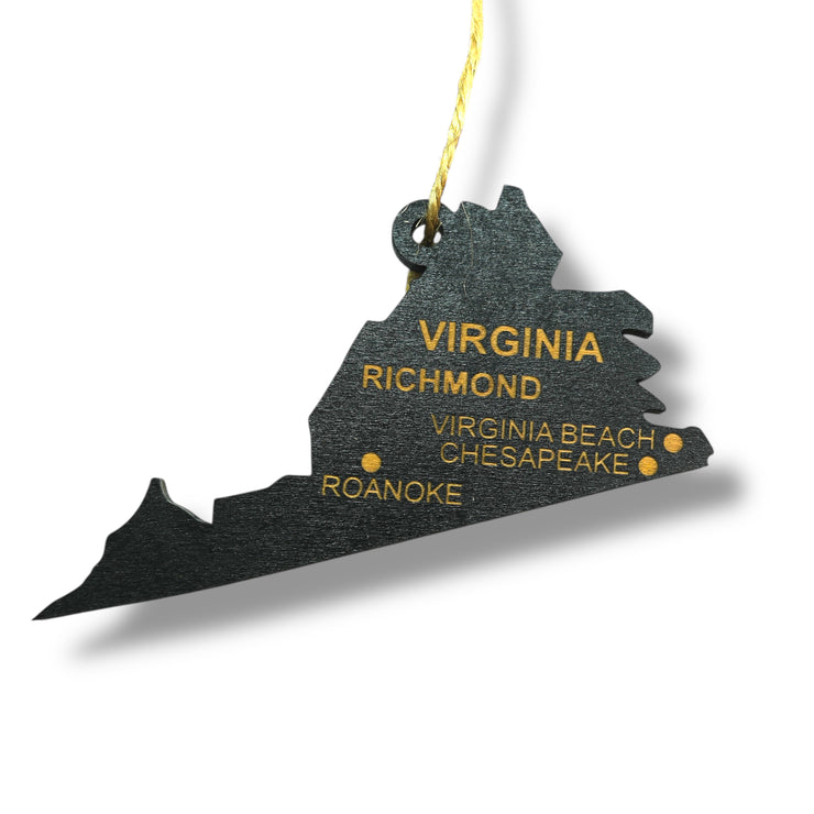 Ornament - CUSTOM - Virginia State with Cities