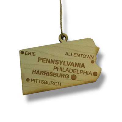 Ornament - CUSTOM - Pennsylvania State with Cities