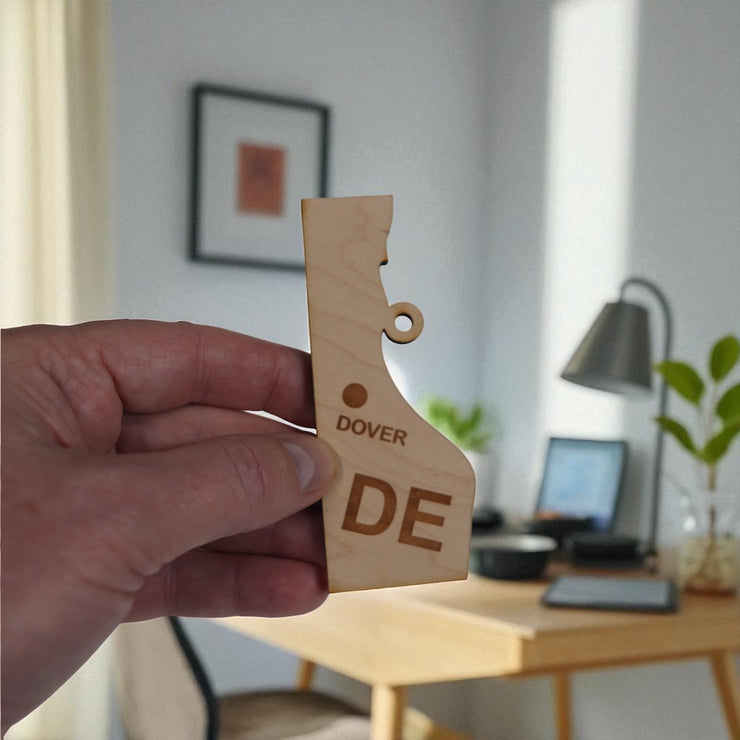 Ornament - CUSTOM - Delaware State with Cities