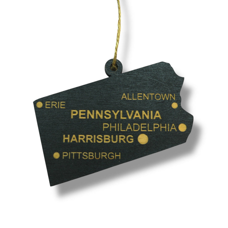 Ornament - CUSTOM - Pennsylvania State with Cities