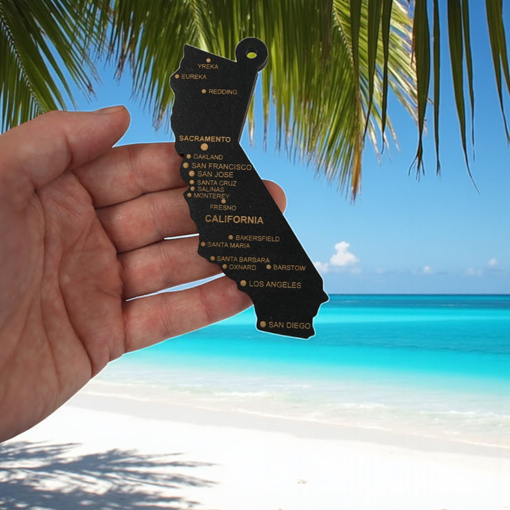Ornament - CUSTOM - California State with Cities