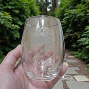 15oz Stemless Wine Glass - Sunflower