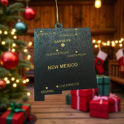 Ornament - CUSTOM - New Mexico State with Cities