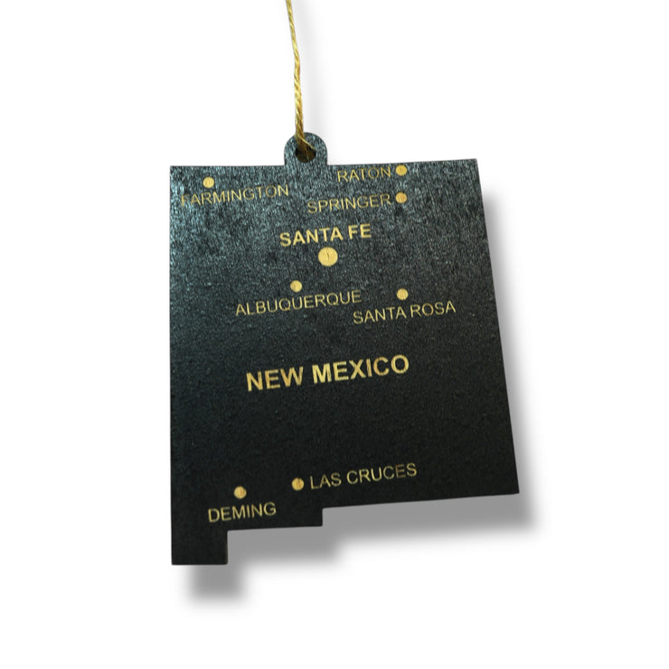 Ornament - CUSTOM - New Mexico State with Cities