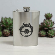 8oz Skull Branding Stainless Steel Flask