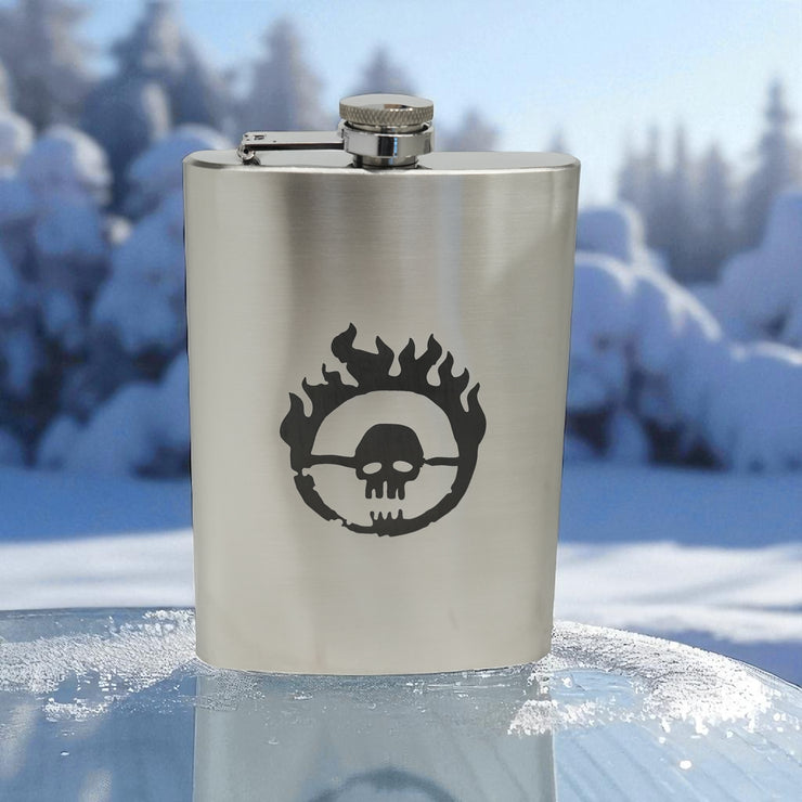 8oz Skull Branding Stainless Steel Flask