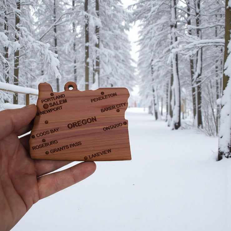 Ornament - CUSTOM - Oregon State with Cities