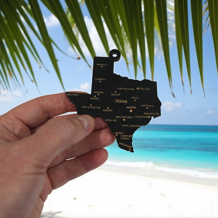 Ornament - CUSTOM - Texas State with Cities