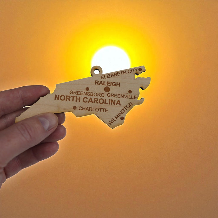 Ornament - CUSTOM - North Carolina State with Cities