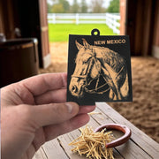 Ornament - Black - New Mexicao with Horse