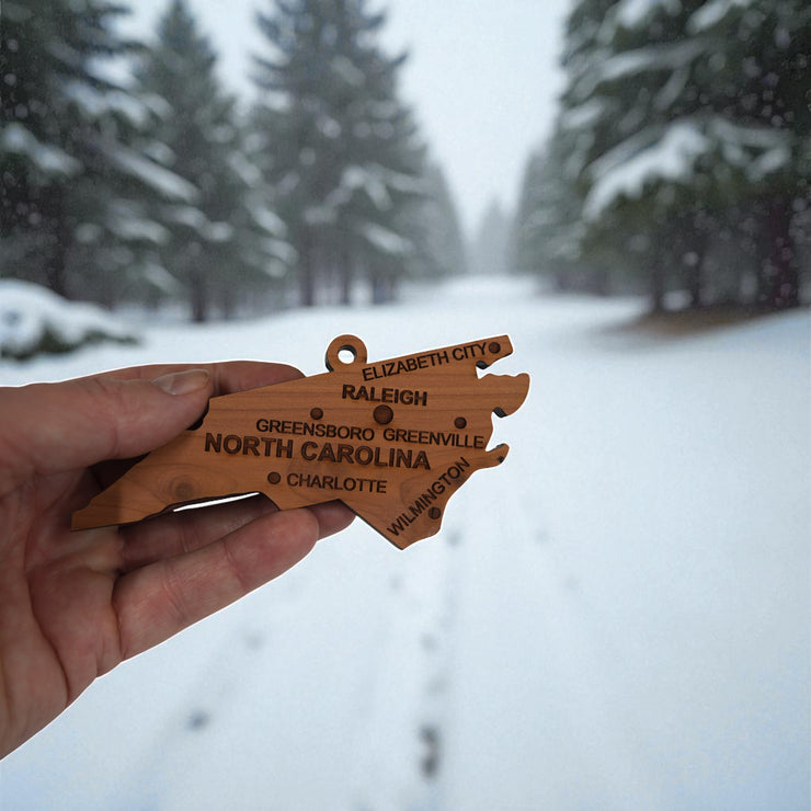 Ornament - CUSTOM - North Carolina State with Cities