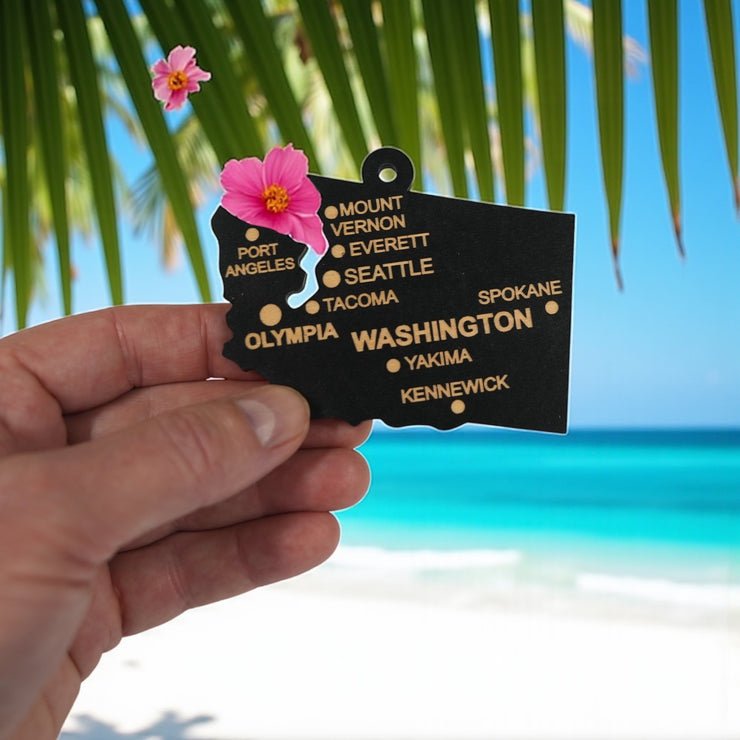 Ornament - CUSTOM - Washington State with Cities