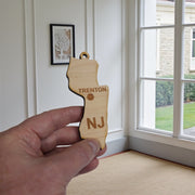 Ornament - CUSTOM - New Jersey State with Cities