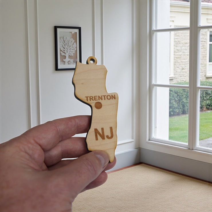 Ornament - CUSTOM - New Jersey State with Cities