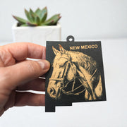 Ornament - Black - New Mexicao with Horse