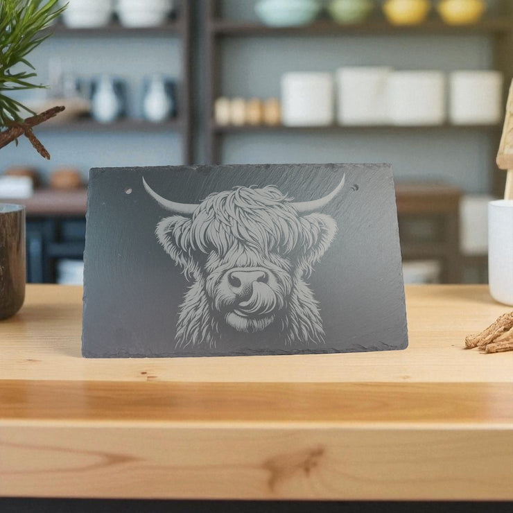 Sign - Slate - Highland Cow - 12x7in