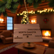 Ornament - CUSTOM - North Dakota State with Cities