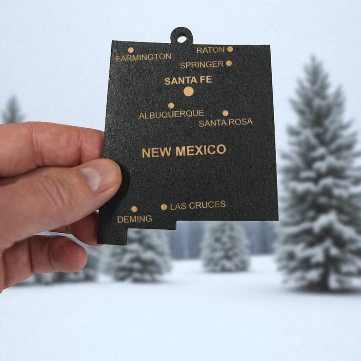 Ornament - CUSTOM - New Mexico State with Cities