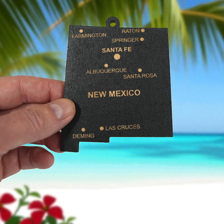 Ornament - CUSTOM - New Mexico State with Cities