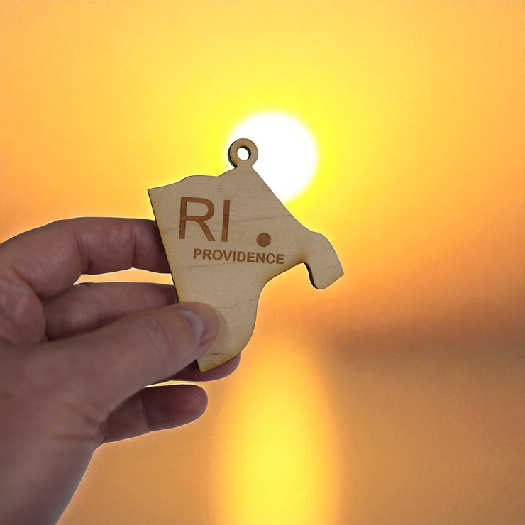 Ornament - CUSTOM - Rhode Island State with Cities