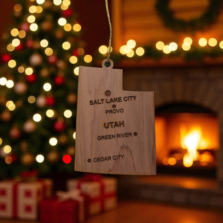 Ornament - CUSTOM - Utah State with Cities