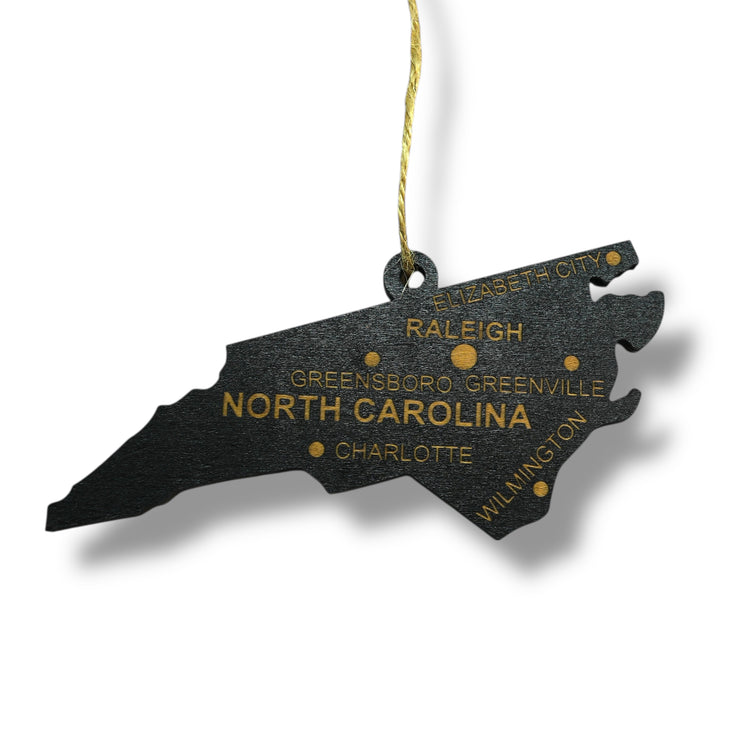 Ornament - CUSTOM - North Carolina State with Cities