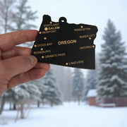 Ornament - CUSTOM - Oregon State with Cities