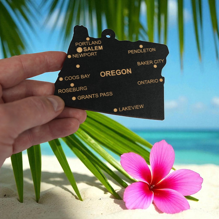 Ornament - CUSTOM - Oregon State with Cities