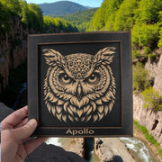 Framed Art - PERSONALIZED - CUSTOM - Owl
