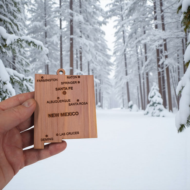Ornament - CUSTOM - New Mexico State with Cities