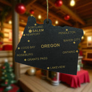 Ornament - CUSTOM - Oregon State with Cities