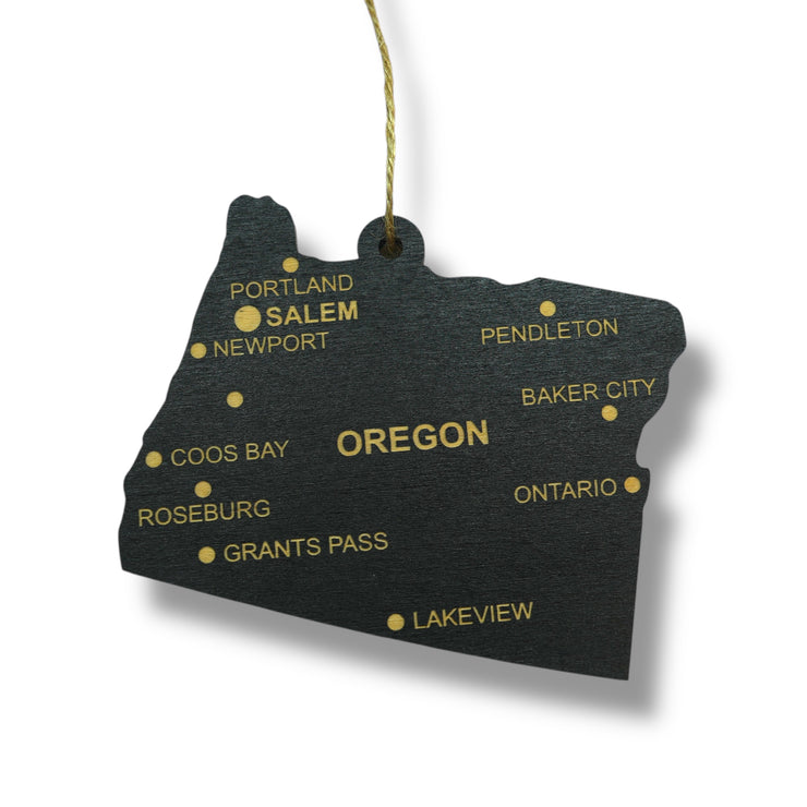 Ornament - CUSTOM - Oregon State with Cities