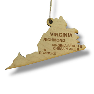 Ornament - CUSTOM - Virginia State with Cities