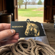 Ornament - Black - Nebraska with Horse
