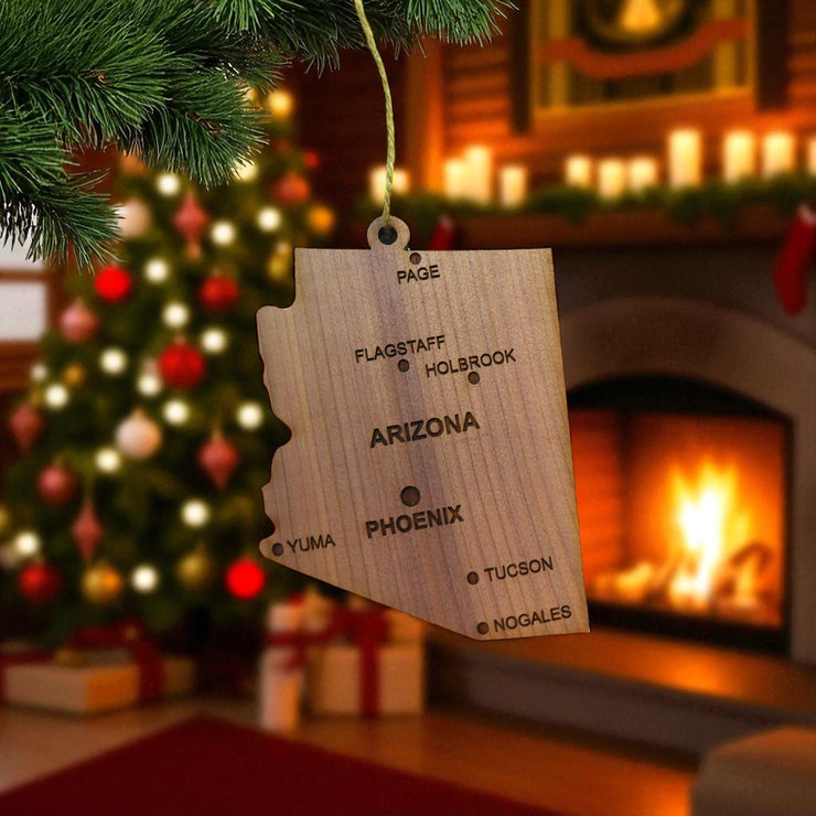 Ornament - CUSTOM - Arizona State with Cities
