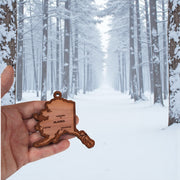Ornament - CUSTOM - Alaska State with Cities