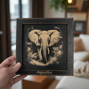 Framed Art - PERSONALIZED - CUSTOM - Elephant