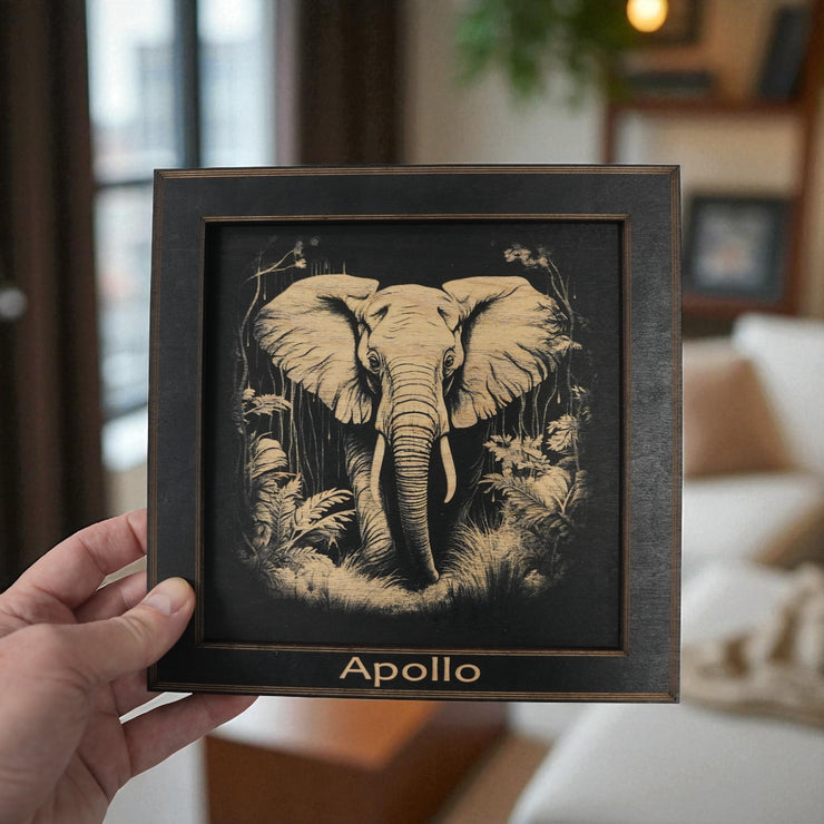 Framed Art - PERSONALIZED - CUSTOM - Elephant