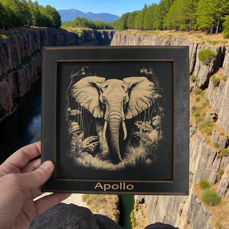 Framed Art - PERSONALIZED - CUSTOM - Elephant