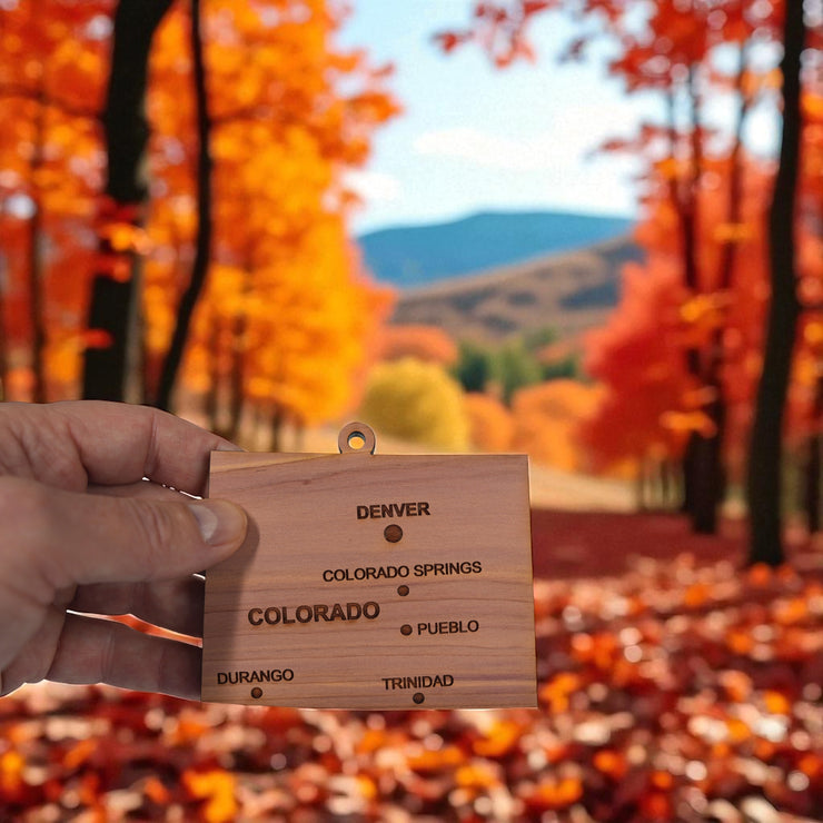 Ornament - CUSTOM - Colorado State with Cities