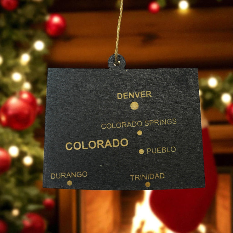 Ornament - CUSTOM - Colorado State with Cities
