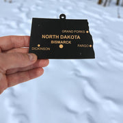 Ornament - CUSTOM - North Dakota State with Cities