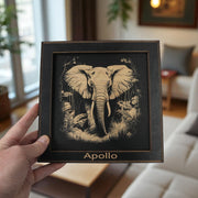 Framed Art - PERSONALIZED - CUSTOM - Elephant