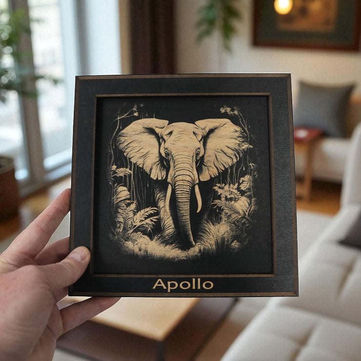 Framed Art - PERSONALIZED - CUSTOM - Elephant