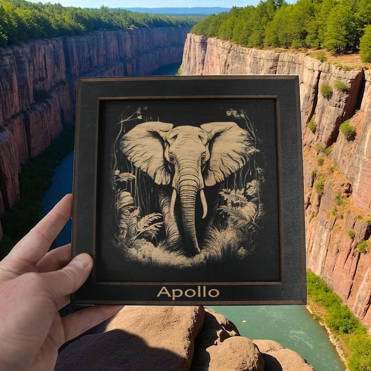 Framed Art - PERSONALIZED - CUSTOM - Elephant